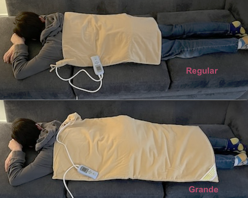 FIR heating pad sizes