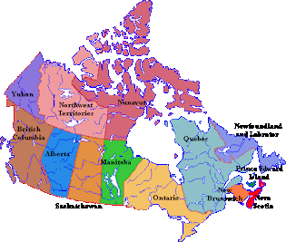 map of Canada